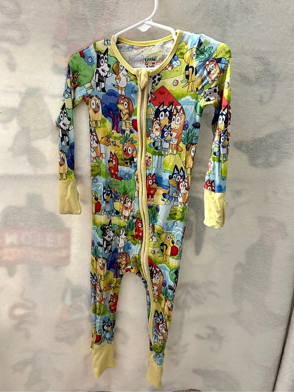 Little Glow Kids Bluey Print One-Piece Pajamas